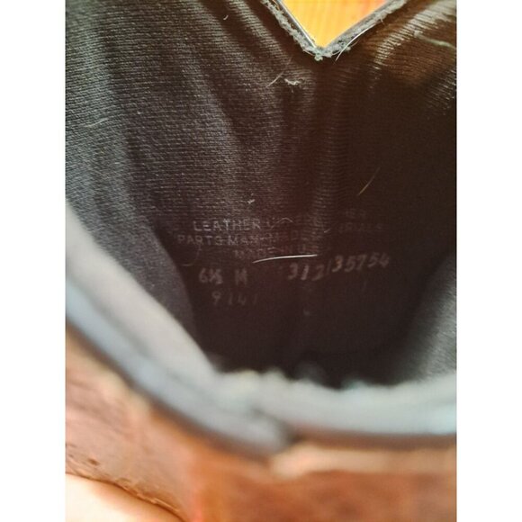 Brown And Tan Embroidered Cowgirl Western 6 1/2 M Leather - Picture 2 of 4